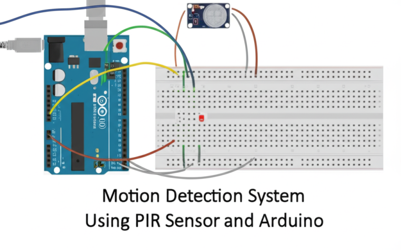 Motion Detection System Using PIR Sensor and Arduino